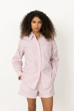 Loose Stripe Shirt - Pink Mix