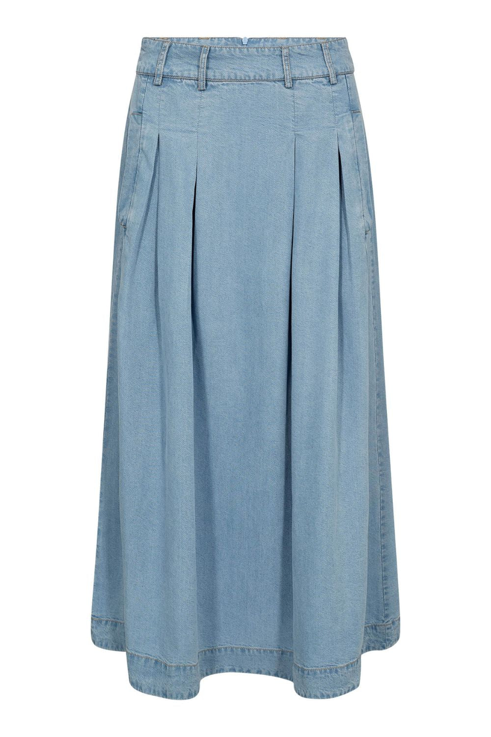 Tillycc Anya Pleat Skirt - Fade Denim