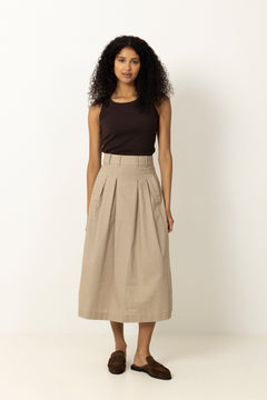 Leilacc Anya Pleat Skirt - Bisquit