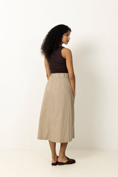 Leilacc Anya Pleat Skirt - Bisquit