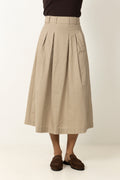 Leilacc Anya Pleat Skirt - Bisquit