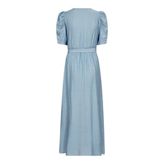 Heracc Ss Wrap Dress - Pale Blue