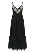 Biannapw Dress - Black W Offwhite Emb