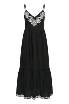 Biannapw Dress - Black W Offwhite Emb