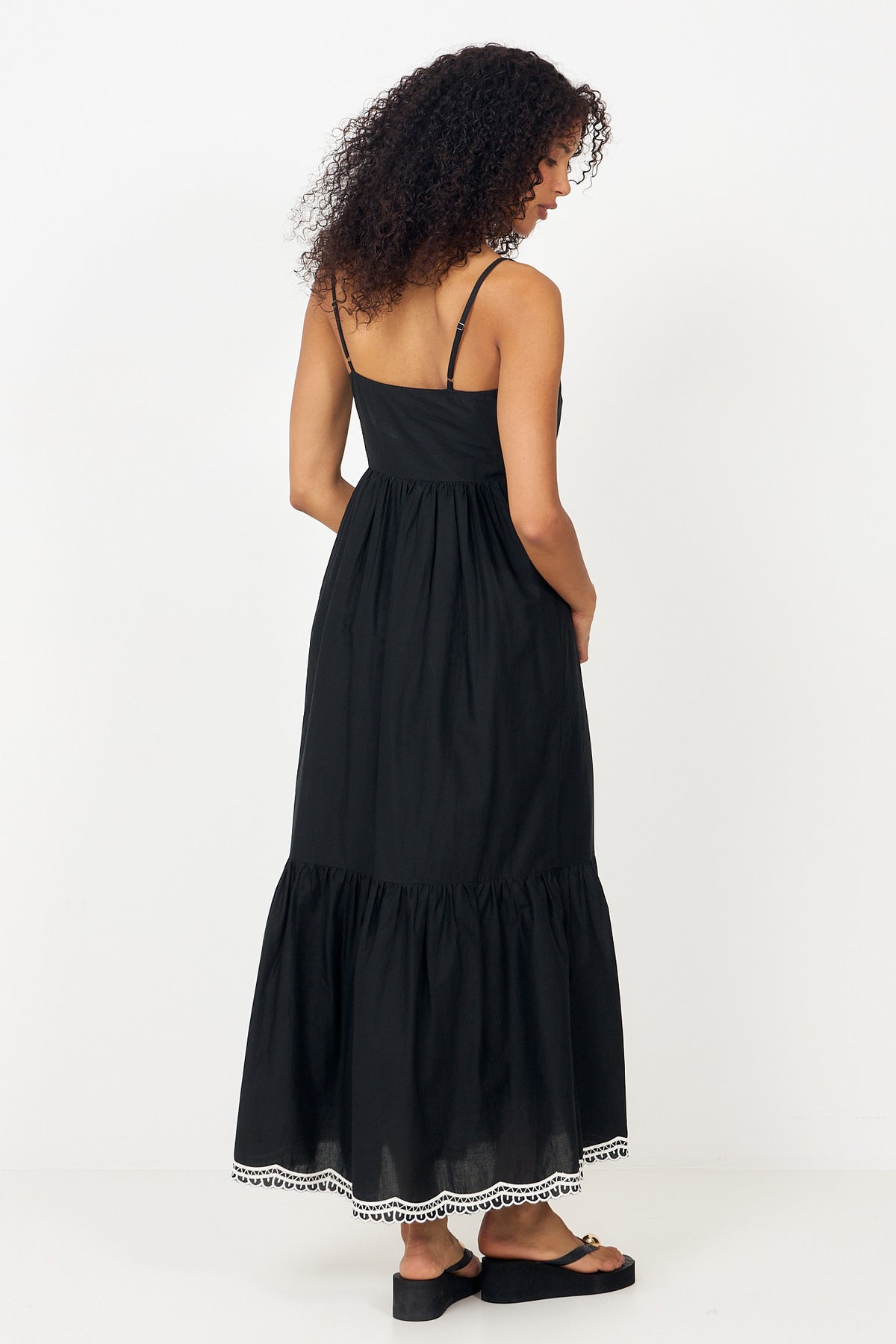 Biannapw Dress - Black W Offwhite Emb
