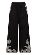 Bilanpw Pants - Black W Offwhite Emb