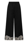Bilanpw Pants - Black W Offwhite Emb