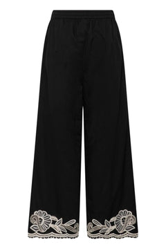 Bilanpw Pants - Black W Offwhite Emb