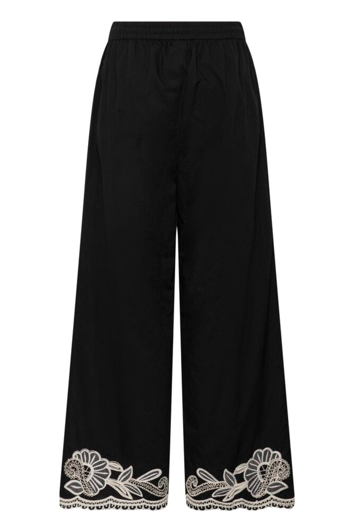 Bilanpw Pants - Black W Offwhite Emb