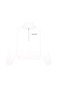 Syracuse Embroidered Quarter Zip - White