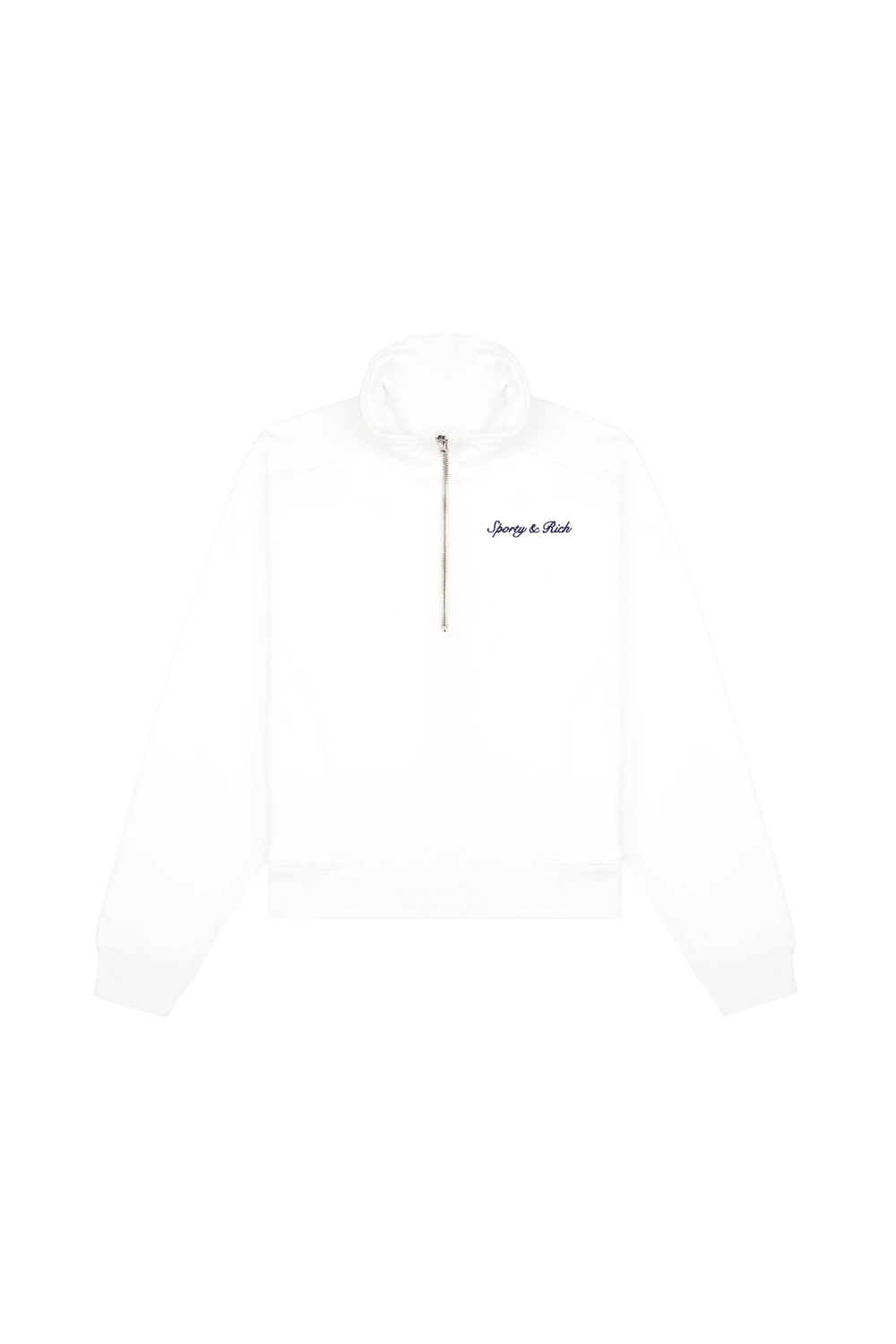 Syracuse Embroidered Quarter Zip - White