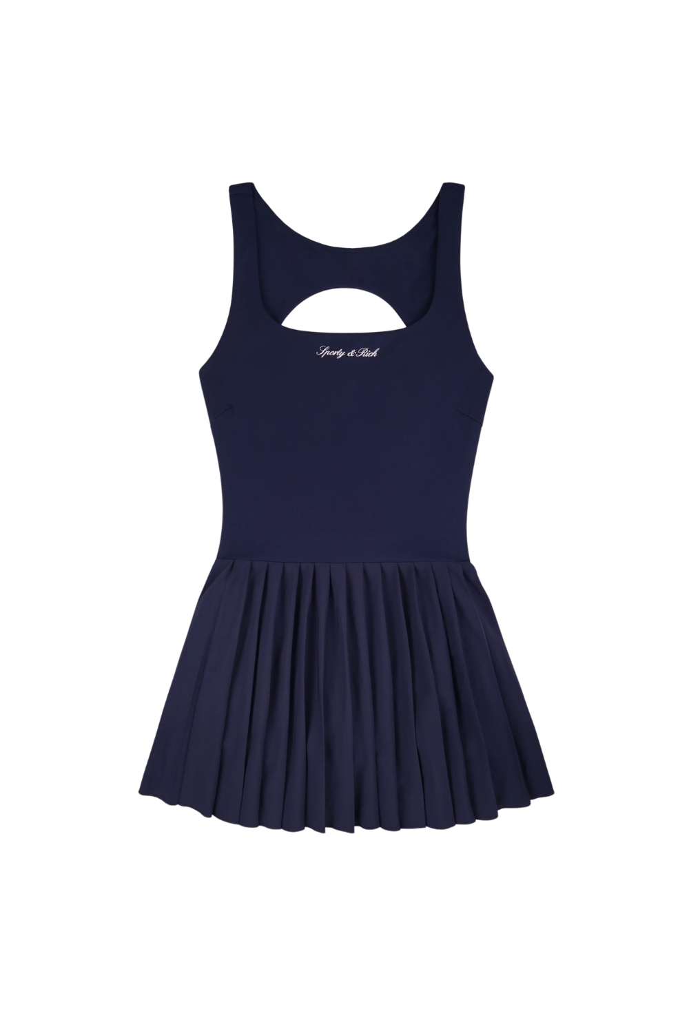 Signature Logo Court Dress - Dark Navy/White