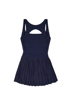 Signature Logo Court Dress - Dark Navy/White