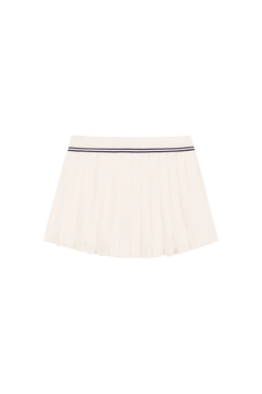 Signature Logo Abigail Skirt - Ecru/Dark Navy