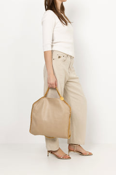 Falabella Fold-Over Tote Bag - Butter Cream