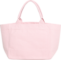 Medium Trapeze Shopper Raspberry Print - Egret