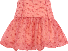 Shibori Organza Mini Skirt - Lantana