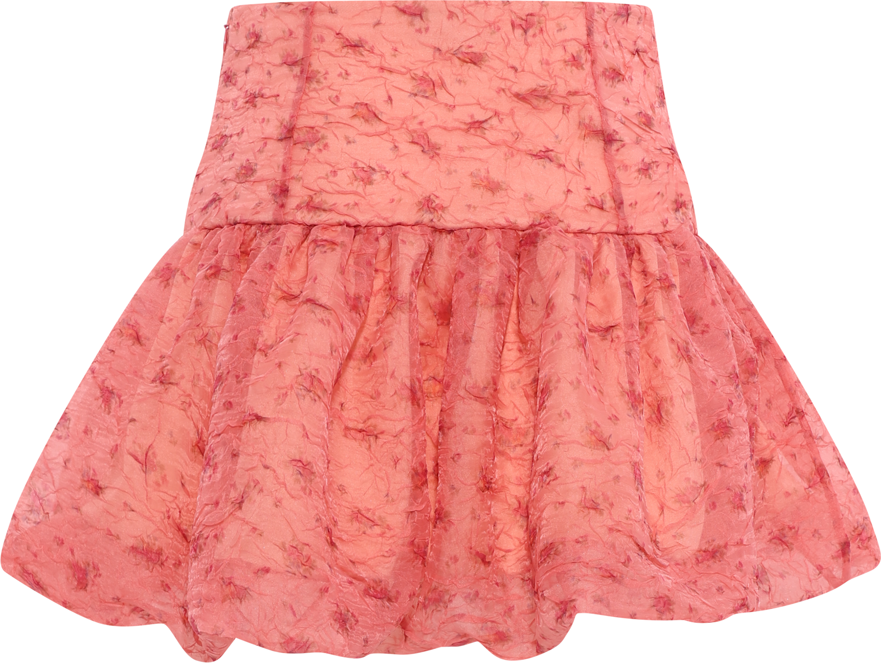 Shibori Organza Mini Skirt - Lantana