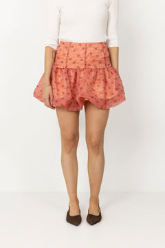 Shibori Organza Mini Skirt - Lantana