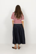 Stretch Denim Long Skirt - Rinse