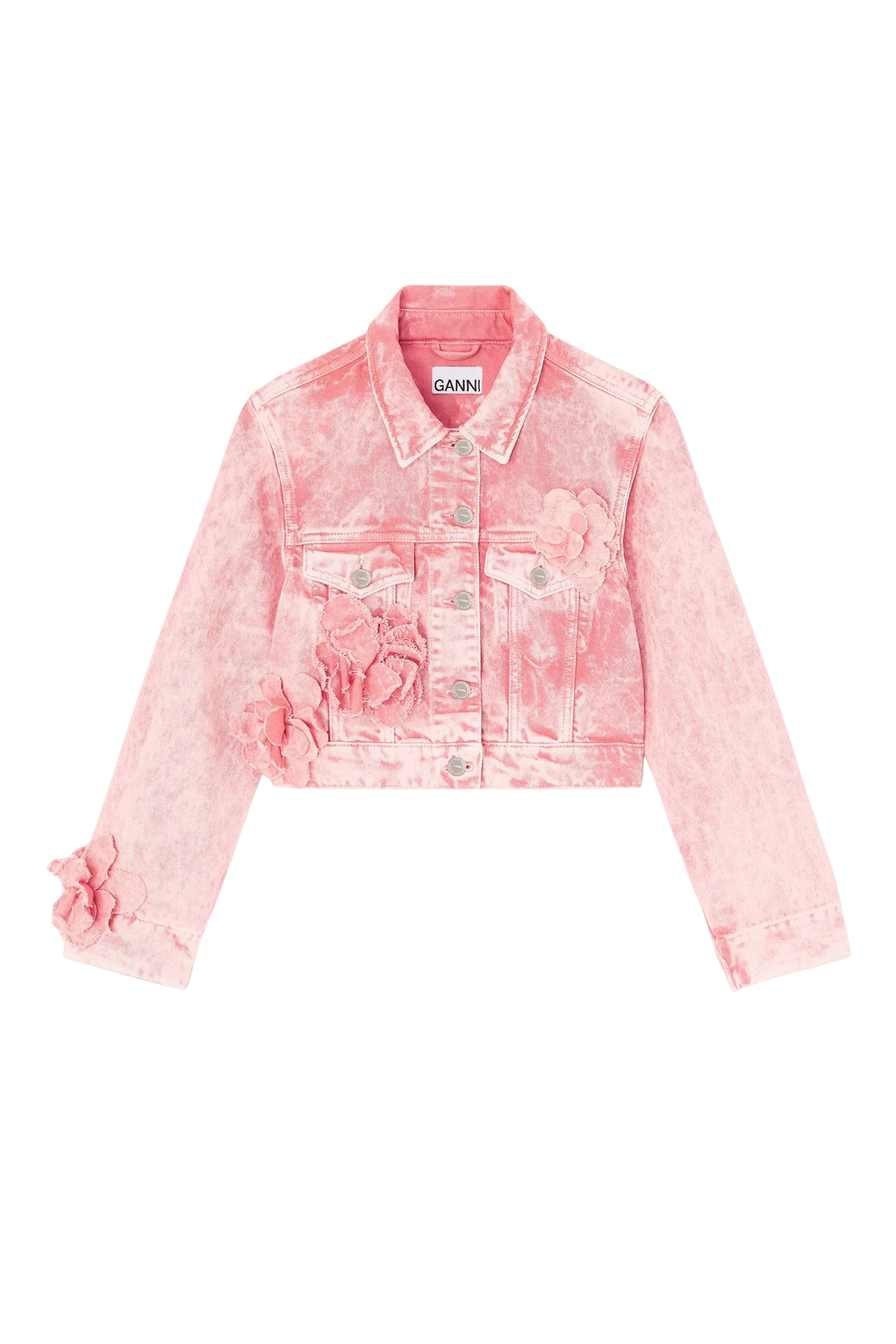 Overdyed Denim Cropped Jacket - Lantana