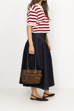Posy Small Recycled Suede - Chicory Coffee
