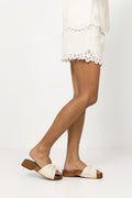 Tia Fairy Clog Nappa - Egret