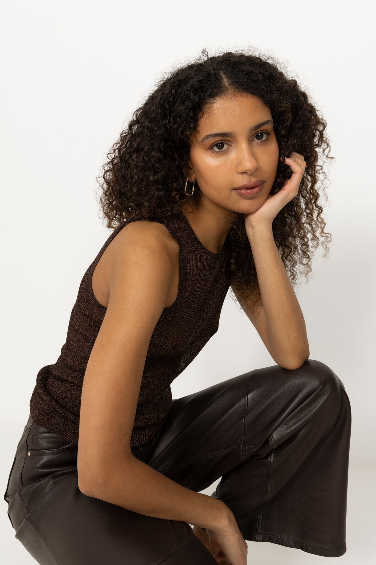 Silvigz Top - Deep Brown Metallic