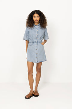 Gzmonie Dress - Light Blue Denim
