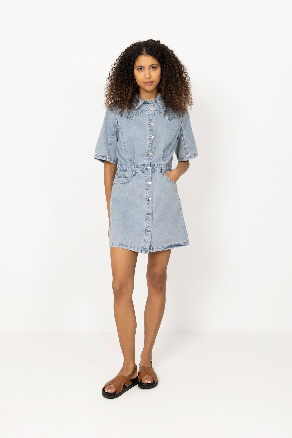 Gzmonie Dress - Light Blue Denim
