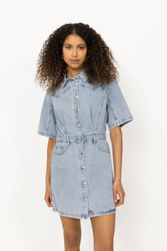 Gzmonie Dress - Light Blue Denim