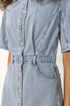 Gzmonie Dress - Light Blue Denim