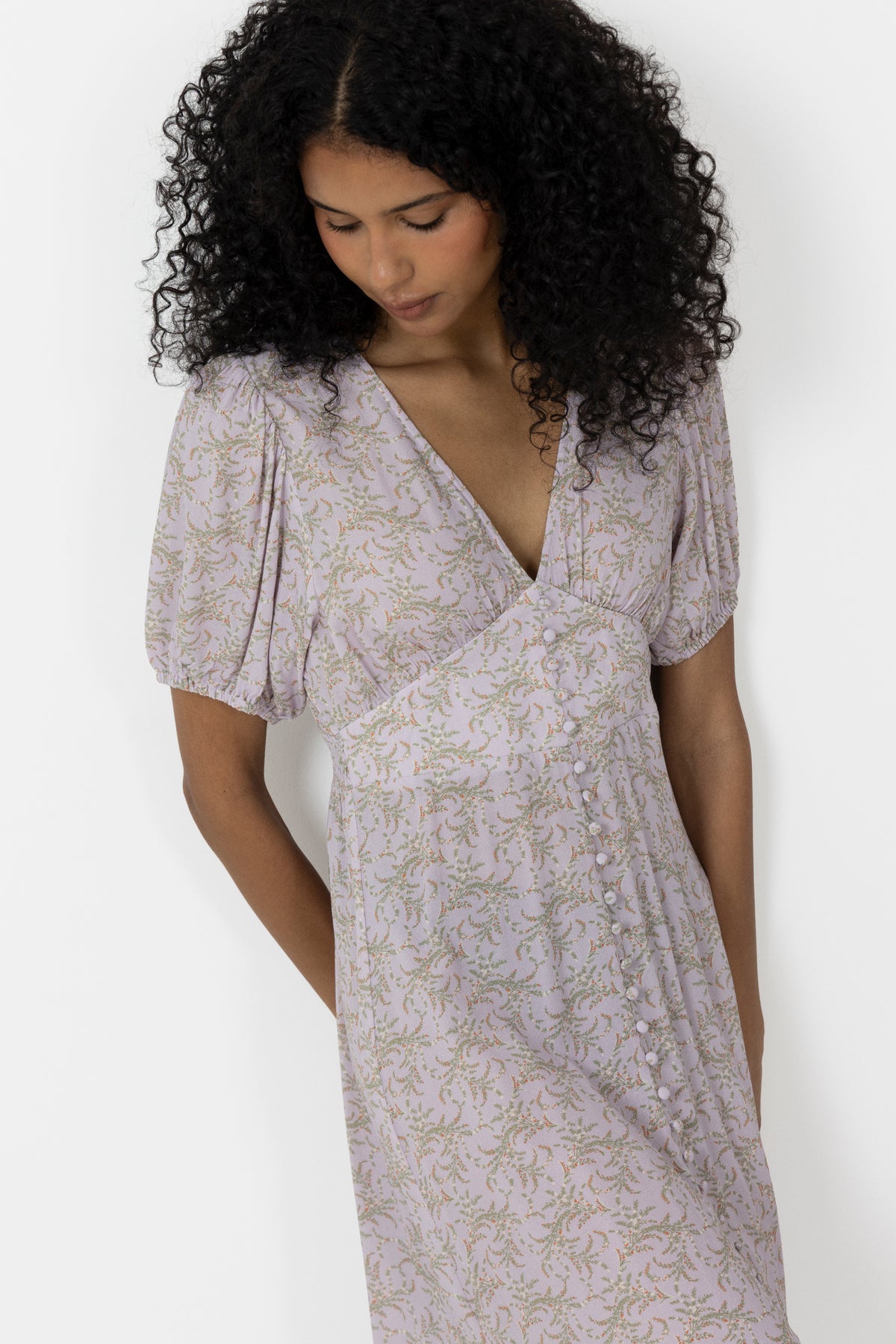 N-Lilith Ss Maxi Dress - Dolley Pink Print