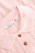 N-Mecca Knit Polo - Baby Pink