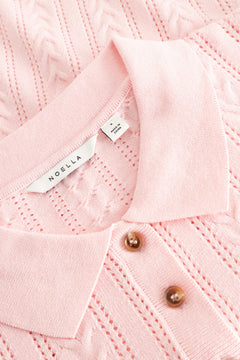 N-Mecca Knit Polo - Baby Pink