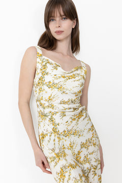 Anna Dress - Yellow Mimosa Print
