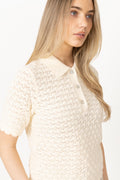 Gwen Knit Tee - Cream