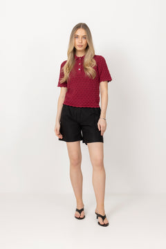 Gwen Knit Tee - Berry