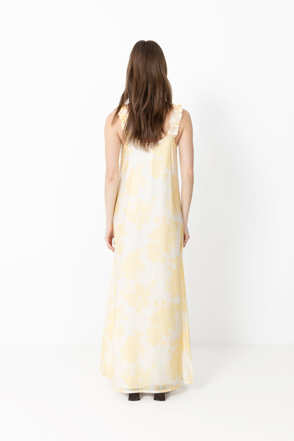 Zaha Dress - Yellow Floral Print