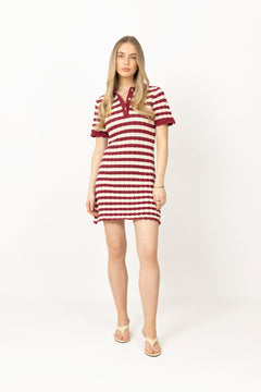 Emery Dress - Berry Stripe