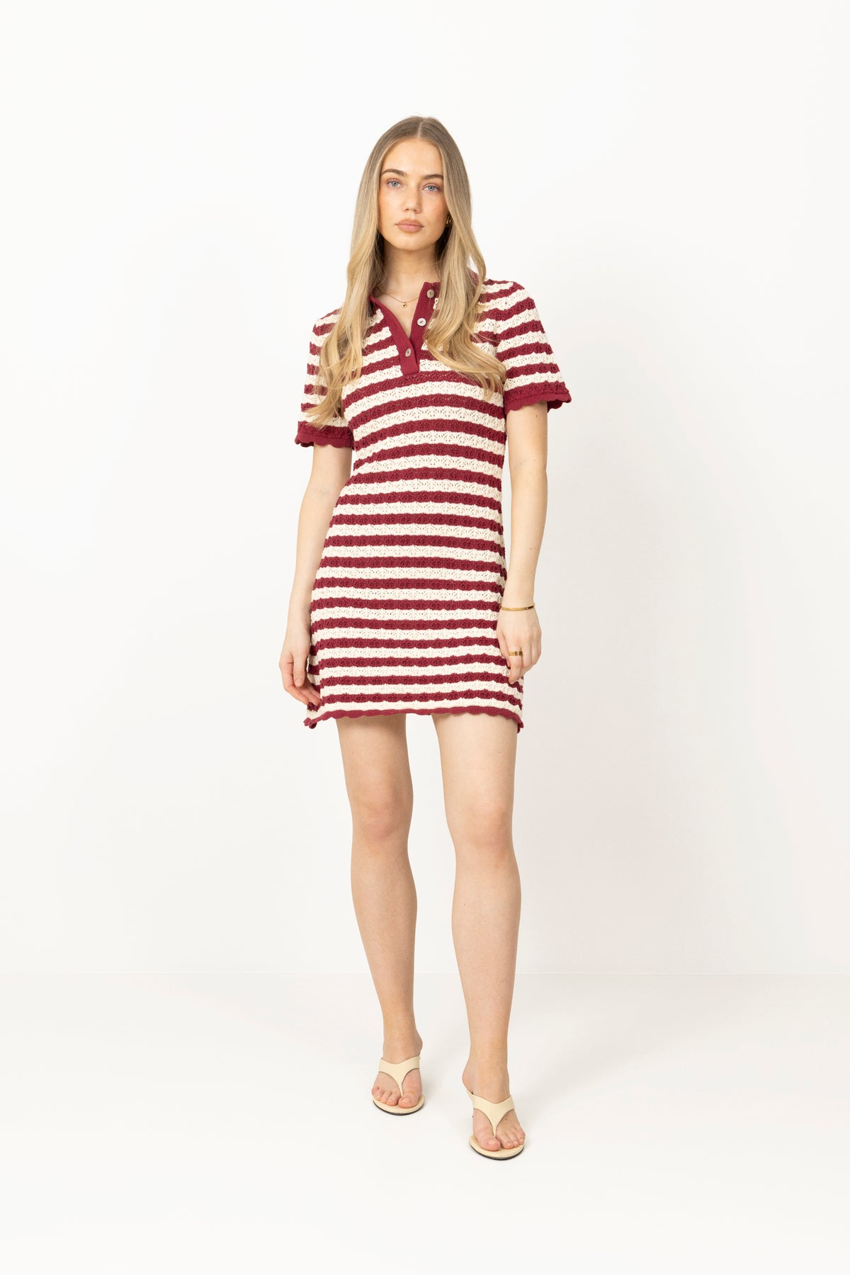 Emery Dress - Berry Stripe