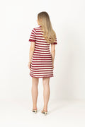 Emery Dress - Berry Stripe