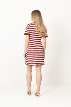 Emery Dress - Berry Stripe