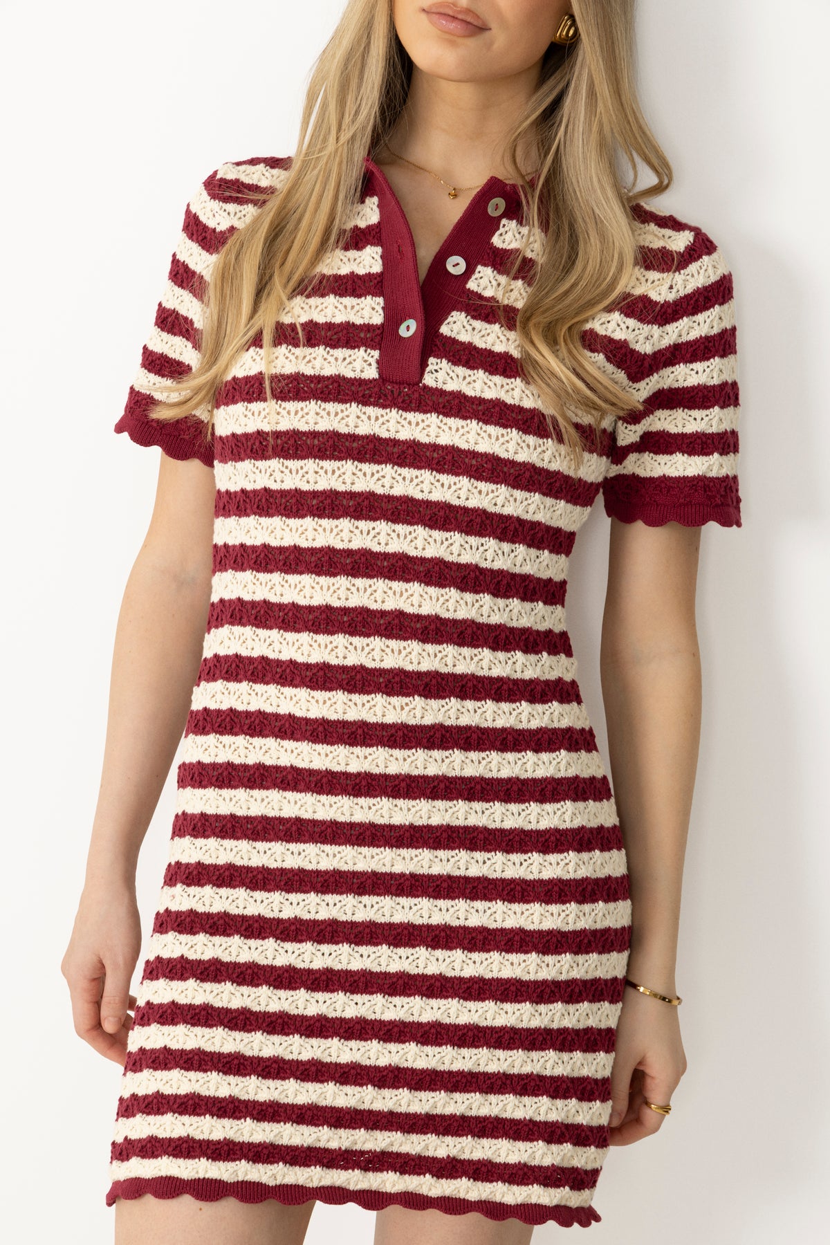 Emery Dress - Berry Stripe