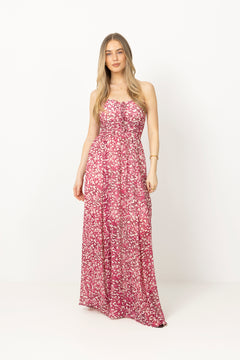 Bree Dress - Berry Viola Print