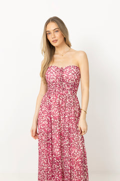 Bree Dress - Berry Viola Print