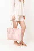 Ivy Tote Bag - Light Pink Stripe