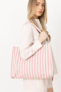Ivy Tote Bag - Light Pink Stripe