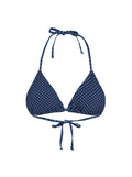Polka Dot Bel Bikini Top - Navy Blue