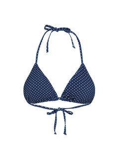 Polka Dot Bel Bikini Top - Navy Blue